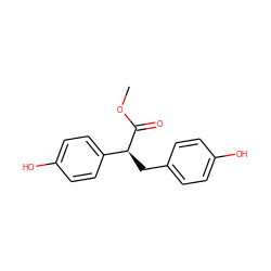 COC(=O)[C@@H](Cc1ccc(O)cc1)c1ccc(O)cc1 ZINC000013470352