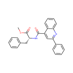 COC(=O)[C@@H](Cc1ccccc1)NC(=O)c1cc(-c2ccccc2)nc2ccccc12 ZINC000013762432