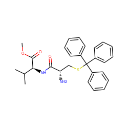 COC(=O)[C@@H](NC(=O)[C@@H](N)CSC(c1ccccc1)(c1ccccc1)c1ccccc1)C(C)C ZINC000005084779