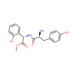 COC(=O)[C@@H](NC(=O)[C@@H](N)Cc1ccc(O)cc1)c1ccccc1O ZINC000026732206