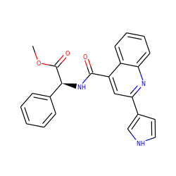 COC(=O)[C@@H](NC(=O)c1cc(-c2cc[nH]c2)nc2ccccc12)c1ccccc1 ZINC000013762368