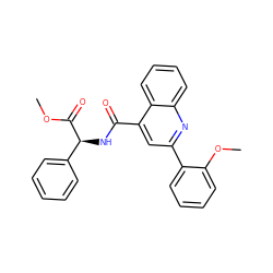 COC(=O)[C@@H](NC(=O)c1cc(-c2ccccc2OC)nc2ccccc12)c1ccccc1 ZINC000013762396