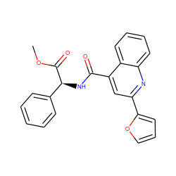 COC(=O)[C@@H](NC(=O)c1cc(-c2ccco2)nc2ccccc12)c1ccccc1 ZINC000013762364