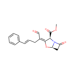COC(=O)[C@@H]1/C(=C(\C=O)C/C=C/c2ccccc2)O[C@@H]2CC(=O)N12 ZINC000222773320
