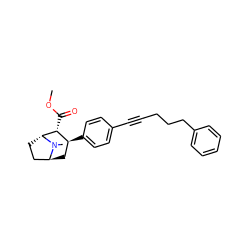 COC(=O)[C@@H]1[C@@H](c2ccc(C#CCCCc3ccccc3)cc2)C[C@H]2CC[C@H]1N2C ZINC000100921445