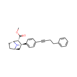 COC(=O)[C@@H]1[C@@H](c2ccc(C#CCCc3ccccc3)cc2)C[C@H]2CC[C@H]1N2C ZINC000100921387