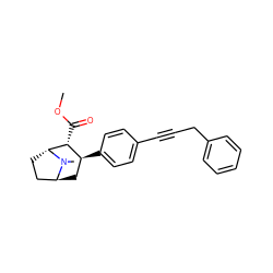 COC(=O)[C@@H]1[C@@H](c2ccc(C#CCc3ccccc3)cc2)C[C@H]2CC[C@H]1N2C ZINC000100921438