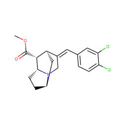 COC(=O)[C@@H]1[C@@H]2C[C@H]3CC[C@H]1N3C/C2=C\c1ccc(Cl)c(Cl)c1 ZINC000100854120