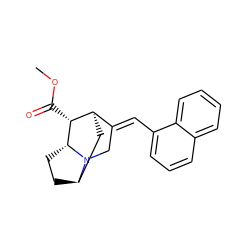 COC(=O)[C@@H]1[C@@H]2C[C@H]3CC[C@H]1N3C/C2=C\c1cccc2ccccc12 ZINC000100817159