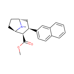 COC(=O)[C@@H]1[C@H](c2ccc3ccccc3c2)C[C@H]2CC[C@H]1N2C ZINC000100803194