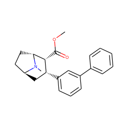 COC(=O)[C@@H]1[C@H](c2cccc(-c3ccccc3)c2)C[C@H]2CC[C@H]1N2C ZINC000100999534