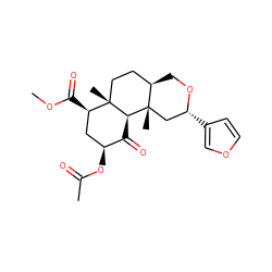 COC(=O)[C@@H]1C[C@H](OC(C)=O)C(=O)[C@@H]2[C@@]3(C)C[C@@H](c4ccoc4)OC[C@@H]3CC[C@@]12C ZINC000013607543