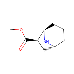 COC(=O)[C@@H]1C[C@H]2CCC[C@H]1N2 ZINC000136665383