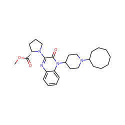 COC(=O)[C@@H]1CCCN1c1nc2ccccc2n(C2CCN(C3CCCCCCC3)CC2)c1=O ZINC000114765674