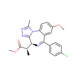 COC(=O)[C@H](C)[C@@H]1N=C(c2ccc(Cl)cc2)c2cc(OC)ccc2-n2c(C)nnc21 ZINC000219042911