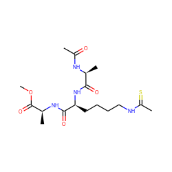 COC(=O)[C@H](C)NC(=O)[C@H](CCCCNC(C)=S)NC(=O)[C@H](C)NC(C)=O ZINC000072126198