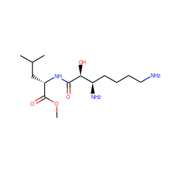 COC(=O)[C@H](CC(C)C)NC(=O)[C@@H](O)[C@H](N)CCCCN ZINC000013451224