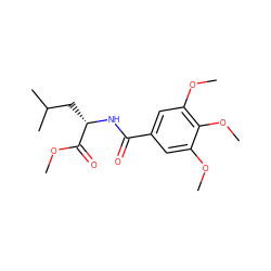 COC(=O)[C@H](CC(C)C)NC(=O)c1cc(OC)c(OC)c(OC)c1 ZINC000000078372
