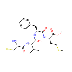 COC(=O)[C@H](CCSC)NC(=O)[C@H](Cc1ccccc1)NC(=O)[C@@H](NC(=O)[C@@H](N)CS)C(C)C ZINC000013442644