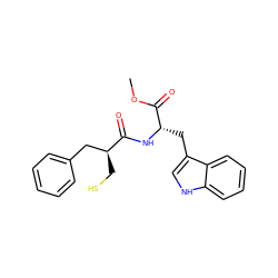 COC(=O)[C@H](Cc1c[nH]c2ccccc12)NC(=O)[C@@H](CS)Cc1ccccc1 ZINC000026398434