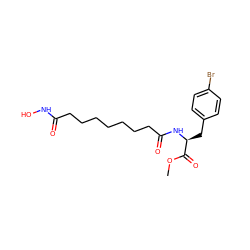 COC(=O)[C@H](Cc1ccc(Br)cc1)NC(=O)CCCCCCCC(=O)NO ZINC000029123805
