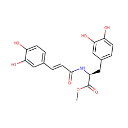COC(=O)[C@H](Cc1ccc(O)c(O)c1)NC(=O)/C=C/c1ccc(O)c(O)c1 ZINC000034373983