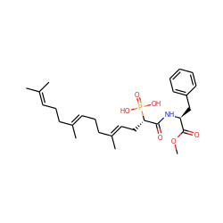 COC(=O)[C@H](Cc1ccccc1)NC(=O)[C@H](C/C=C(\C)CC/C=C(\C)CCC=C(C)C)P(=O)(O)O ZINC000028757162