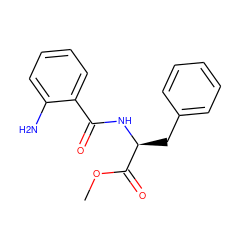 COC(=O)[C@H](Cc1ccccc1)NC(=O)c1ccccc1N ZINC000141697063