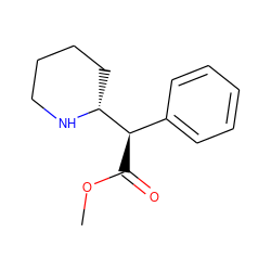 COC(=O)[C@H](c1ccccc1)[C@H]1CCCCN1 ZINC000000896711