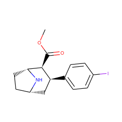 COC(=O)[C@H]1[C@@H](c2ccc(I)cc2)C[C@@H]2CC[C@H]1N2 ZINC000002530687