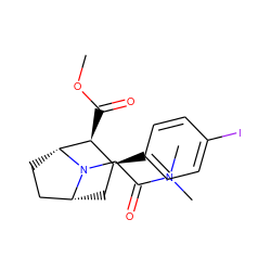 COC(=O)[C@H]1[C@@H](c2ccc(I)cc2)C[C@@H]2CC[C@H]1N2CC(=O)N(C)C ZINC000013745916