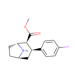 COC(=O)[C@H]1[C@@H](c2ccc(I)cc2)C[C@H]2CC[C@H]1N2C ZINC000100645193