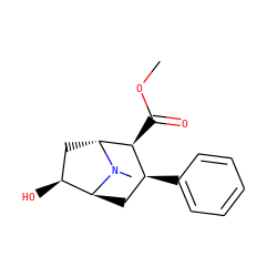 COC(=O)[C@H]1[C@@H](c2ccccc2)C[C@H]2[C@@H](O)C[C@H]1N2C ZINC000100842257