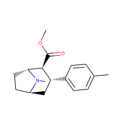 COC(=O)[C@H]1[C@H](c2ccc(C)cc2)C[C@H]2CC[C@H]1N2C ZINC000100773450