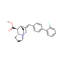 COC(=O)[C@H]1[C@H]2C[C@H]3CC[C@H]1N3C/C2=C\c1ccc(-c2ccccc2F)cc1 ZINC000253638504