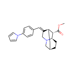 COC(=O)[C@H]1[C@H]2CC[C@H]3CC[C@H]1N(C/C2=C\c1ccc(-n2cccc2)cc1)C3 ZINC000261120754