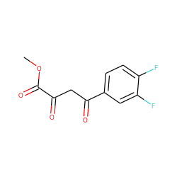 COC(=O)C(=O)CC(=O)c1ccc(F)c(F)c1 ZINC000100771741