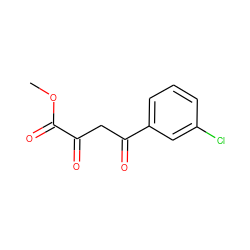 COC(=O)C(=O)CC(=O)c1cccc(Cl)c1 ZINC000100771581