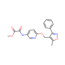 COC(=O)C(=O)Nc1ccc(OCc2c(-c3ccccc3)noc2C)nc1 ZINC000142805991