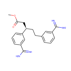 COC(=O)C[C@@H](CCc1cccc(C(=N)N)c1)c1cccc(C(=N)N)c1 ZINC000013776585