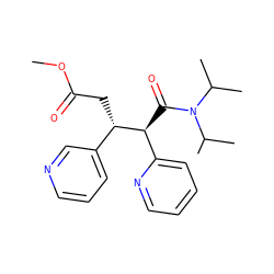 COC(=O)C[C@@H](c1cccnc1)[C@@H](C(=O)N(C(C)C)C(C)C)c1ccccn1 ZINC000034986389