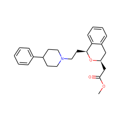 COC(=O)C[C@@H]1Cc2ccccc2[C@H](CCN2CCC(c3ccccc3)CC2)O1 ZINC000653831371