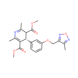 COC(=O)C1=C(C)N=C(C)C(C(=O)OC)[C@@H]1c1cccc(OCc2nonc2C)c1 ZINC000100049438