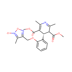 COC(=O)C1=C(C)N=C(C)C(C(=O)OC)[C@@H]1c1ccccc1OCc1no[n+]([O-])c1C ZINC000100049405