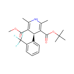 COC(=O)C1=C(C)NC(C)=C(C(=O)OC(C)(C)C)[C@H]1c1ccccc1C(F)(F)F ZINC000058591577