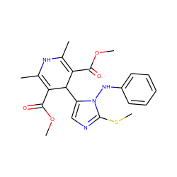 COC(=O)C1=C(C)NC(C)=C(C(=O)OC)C1c1cnc(SC)n1Nc1ccccc1 ZINC000103216225