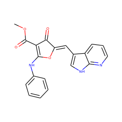 COC(=O)C1=C(Nc2ccccc2)O/C(=C\c2c[nH]c3ncccc23)C1=O ZINC000205449051