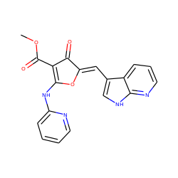 COC(=O)C1=C(Nc2ccccn2)O/C(=C\c2c[nH]c3ncccc23)C1=O ZINC001772637811