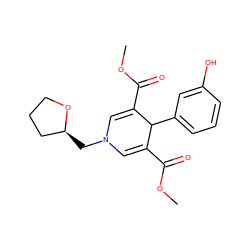 COC(=O)C1=CN(C[C@H]2CCCO2)C=C(C(=O)OC)C1c1cccc(O)c1 ZINC000001069858