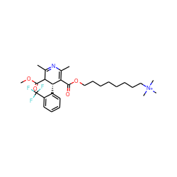 COC(=O)C1C(C)=NC(C)=C(C(=O)OCCCCCCCC[N+](C)(C)C)[C@@H]1c1ccccc1C(F)(F)F ZINC000027202616